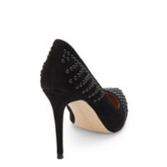 French Connection Studded Suede Pumps Size 4 - Picture 4 of 5